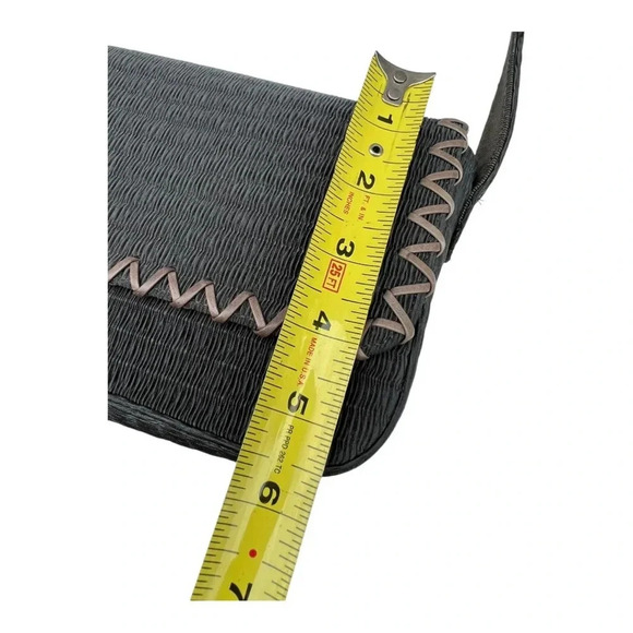 Stuart Weitzman Handbag Solid Green Textured Shoulder Bag Purse with Dust Bag - Picture 11 of 14